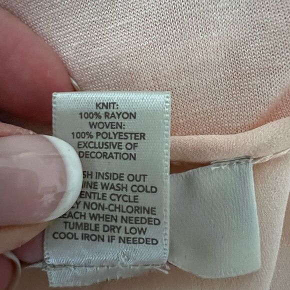 Ann Taylor Loft Peach Womens Blouse Tank M - Picture 3 of 3